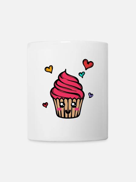 Bonbons Délicieuse Collation Cuisson Cupcake Coeur - Mug blanc - blanc