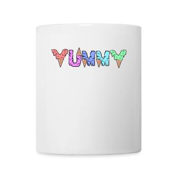 Eis Süßigkeiten Spruch Lecker Nachspeise - Tasse - Weiß - Vorne