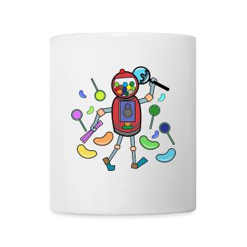 Süßigkeiten Nachspeise Naschen Bonbon Naschkatzen - Tasse - Weiß - Vorne