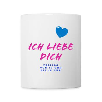 Herzliche Liebesbotschaft im Graffiti-Stil - Tasse - Weiß - Vorne
