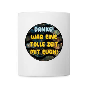 Abschiedsgeschenke Team DANKE TOLLE ZEIT MIT EUCH - Tasse - Weiß - Vorne