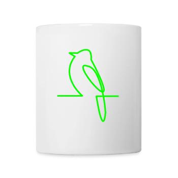 Glowing Bird Line Art - Mug - white - Front