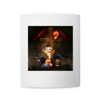 Macabre scene with Enchanted Cat - Mug - white - Front