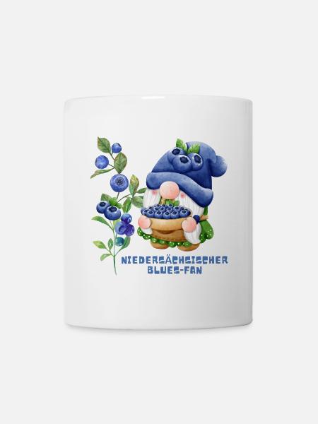 Blaubeeren Wichtel Niedersächsischer Blues Fan - Tasse - Weiß