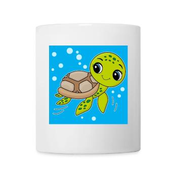 Turtle, cute animal, ocean - Mug - white - Front