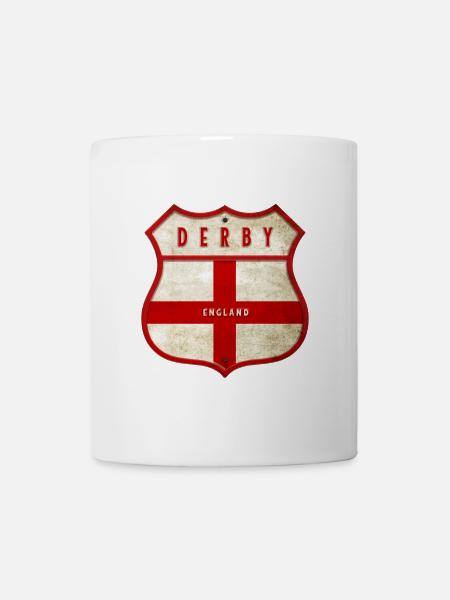 Derby England Wappen - Tasse - Weiß