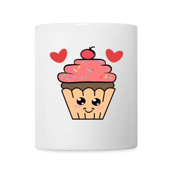 Snacking Cupcake Delicious Heart Sweets Calories - Mug - white - Front