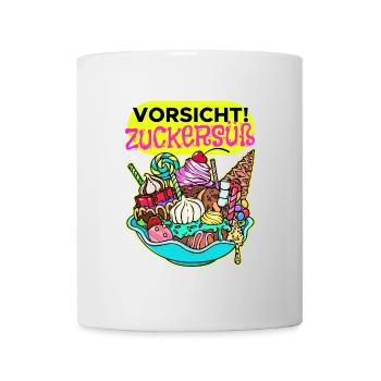 Süßigkeiten Schokolade Statement Nachspeise Bonbon - Tasse - Weiß - Vorne