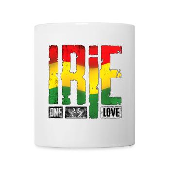 Design reggae vibrant aux couleurs de l’arc-en-ciel - Mug blanc - blanc - Devant
