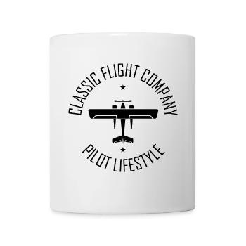 Pilote d’avion classique Flying Symbol Aviator - Mug blanc - blanc - Devant