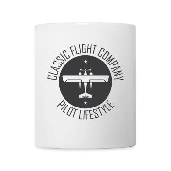 Flugzeug Symbol Fliegen Pilot Piloten Klassiker - Tasse - Weiß - Vorne