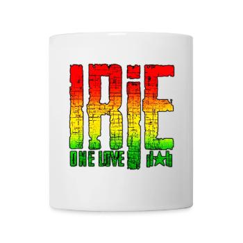 Reggae Peace Symbols auf Graffiti-Hintergrund - Tasse - Weiß - Vorne