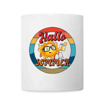 Bonjour l’été drôle de t-shirt amusant - Mug blanc - blanc - Devant