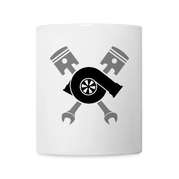 Motor KolbenSchlüssel Turbolader - Tasse - Weiß - Vorne