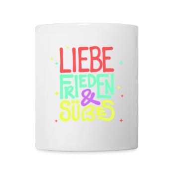 Naschen Lecker Naschkatzen Süßigkeiten Statement - Tasse - Weiß - Vorne