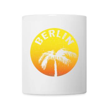 Berlin Claim rund mit Palme - Tasse - Weiß - Vorne
