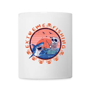 Hai Angeln Extrem - Tasse - Weiß - Vorne