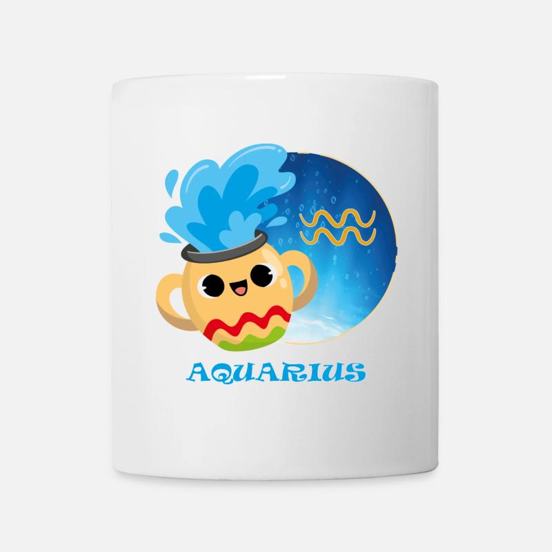 Signe du zodiaque Verseau - Mug blanc - blanc