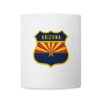 Arizona Flaggen Wappen Design - Tasse - Weiß - Vorne