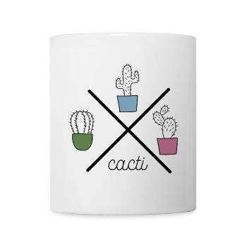 Funny design in colorful with cacti - Mug - white - Front