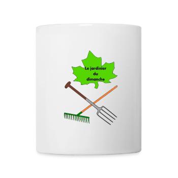 Le jardinier du dimanche - Mug blanc - blanc - Devant