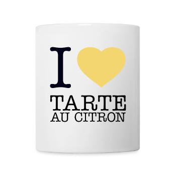 I LOVE TARTE AU CITRON Lemon Cake - Mug - white - Front
