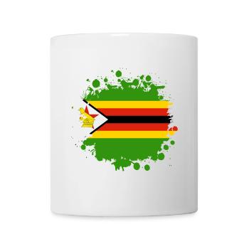 blob de drapeaux du Zimbabwe - Mug blanc - blanc - Devant