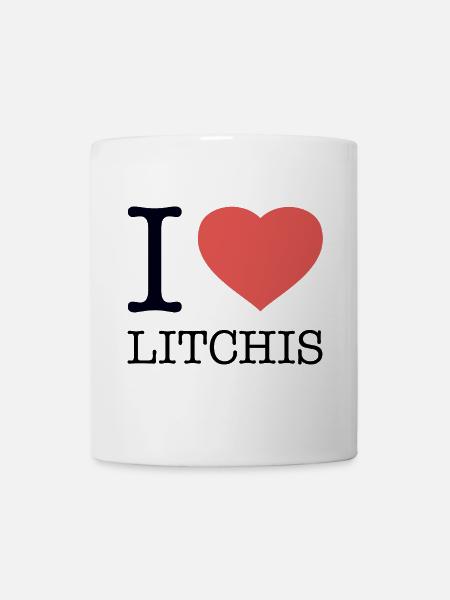 J’ADORE LES LITCHIS LITCHIS - Mug blanc - blanc