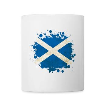 Schottland Klecks Flaggen Design - Tasse - Weiß - Vorne