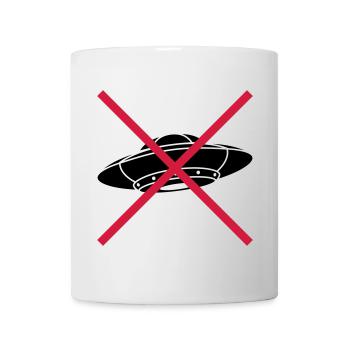 No UFOs Forbidden Shield - Mug - white - Front