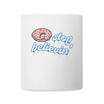 Naschen Donut Süßigkeiten Statement Nachspeise - Tasse - Weiß - Vorne