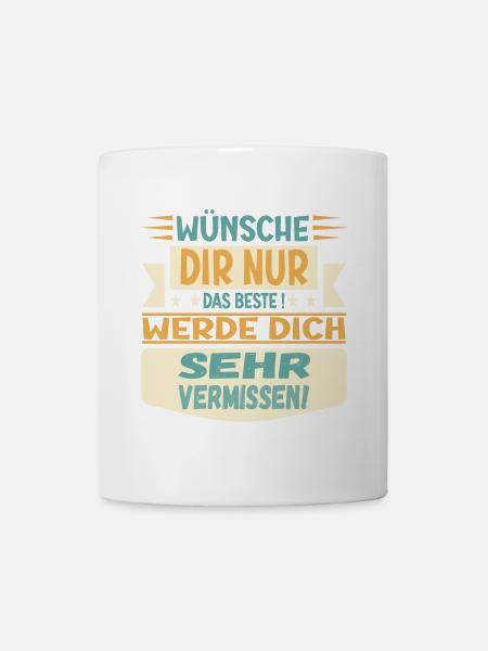 ABSCHIEDSGESCHENKE - DICH VERMISSEN - Tasse - Weiß