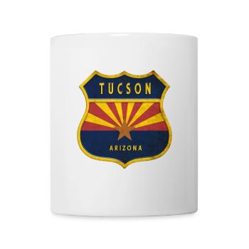 Tucson Arizona flags crest design - Mug - white - Front