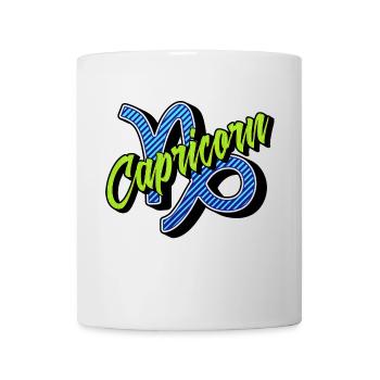 Horoskop Aberglaube Sternbild Steinbock Spruch - Tasse - Weiß - Vorne
