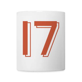 Trikotnummer 17 - Tasse - Weiß - Vorne