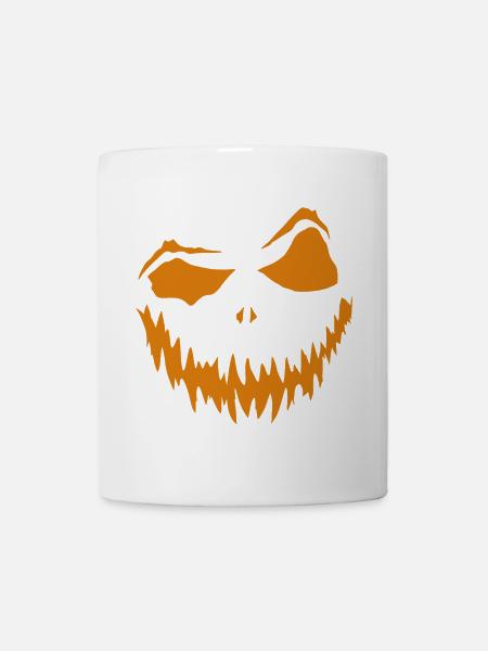 Kürbisfratze5 - Tasse - Weiß