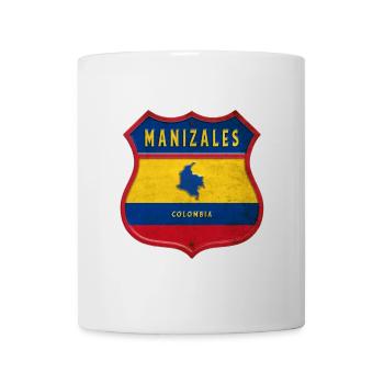 Motif de l'écusson Columbia Manizales - Mug blanc - blanc - Devant
