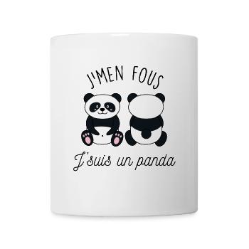 J'men fous j'suis un panda - Mug blanc - blanc - Devant