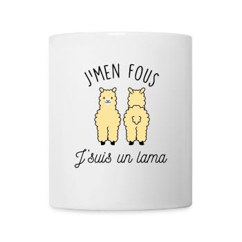J'men fous j'suis un lama - Mug blanc - blanc - Devant
