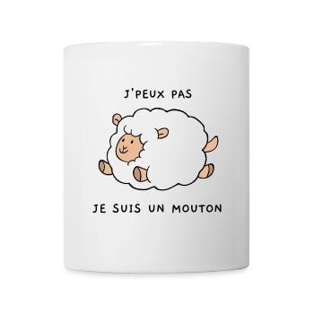 J'peux pas je suis un mouton - Mug blanc - blanc - Devant