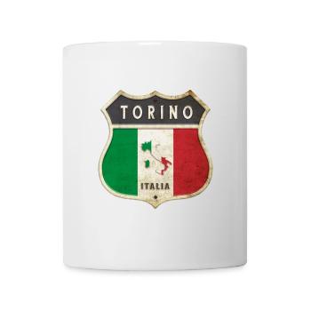 Turin Italien Wappen Flaggen Design - Tasse - Weiß - Vorne