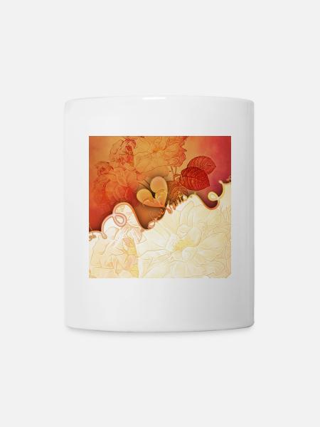 Wunderbare Blumen mit Herz. - Tasse - Weiß