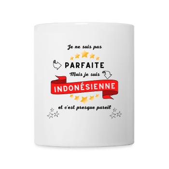 Je ne suis pas parfaite mais je suis indonésienne - Mug blanc - blanc - Devant