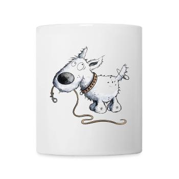 Happy Dog I West Highland White Terrier Dog - Mug blanc - blanc - Devant