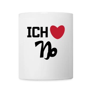 Herz Steinbock Statement Horoskop Sternzeichen - Tasse - Weiß - Vorne