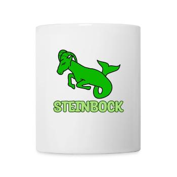 Steinbock Spruch Horoskop Astrologie Galaxie - Tasse - Weiß - Vorne