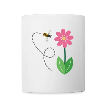The Flower and the Bee - Mug - white - Front