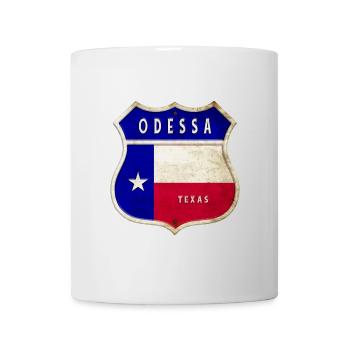 Armoiries du Texas, drapeaux, Odessa - Mug blanc - blanc - Devant