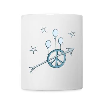 Peace Arrow Peace in blue - Mug - white - Front