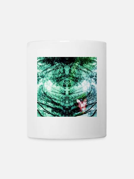 Forest Reflection Teal Butterfly - Mug - white